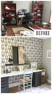 Made to fit your dimensions, this geometric wallpaper will help you create a striking accent wall! 40 Wallpaper Transformations That Will Blow You Away Nesting With Grace
