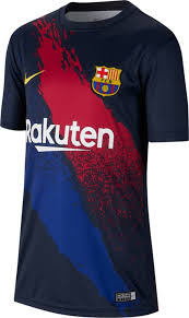 Since uksoccershop was formed in 2004, barcelona have been consistently our an extensive range of training clothing is available to buy in our fc barcelona store. Nike Men S Fc Barcelona 19 Prematch Navy Performance Shirt Dick S Sporting Goods