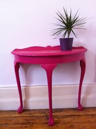 Pink Console Table Beautiful Piece Of Furniture Painted By Quirkistuff Www Quirkistuff Com Colorful Table Redo Furniture Refinishing Furniture
