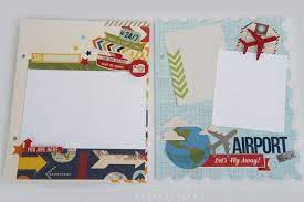 Scrapbook Layout Made With Simple Stories Urban Traveler Collection Travel Scrapbook Travel Book Travel Journal