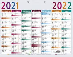 Calendrier semaine 2021 avec vacances scolaires. Exacompta School Year Calendar 430 X 335 Mm French Language Edition Amazon De Stationery Office Supplies