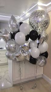 Black And Silver Party Decorations Ideas Party Balloons Decorations Black White 38 Trendy Ideas Party Balloon Decorations Party Birthday Balloon Decorations Silver Party Decorations