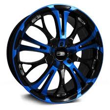 Hd Wheels Spinout Gloss Black With Blue Face Velg Range Rover Evoque Wieldop