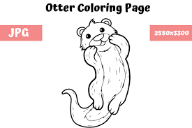 We offer svg dxf png eps pdf and many more with request. Coloring Book Page For Kids Otter Graphic By Mybeautifulfiles Creative Fabrica