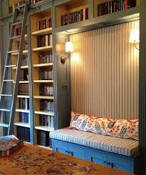 Quadrille Home Library Design Bookshelves Built In Home Libraries