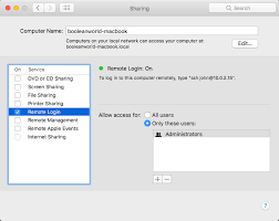 To transfer data later, use migration assistant. How To Access Your Mac Over Ssh With Remote Login Boolean World