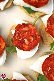Chorizo Canapes Recipe With Mozzarella And Rocket Recipe With Images Canapes Recipes Recipes Mozzarella Recipes
