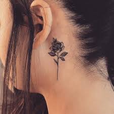 54 Cute Roses Tattoos Ideas Worth Checking Out Rose Tattoo Behind Ear Rose Neck Tattoo Neck Tattoo
