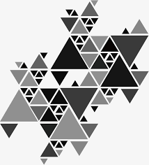 Gray Triangle Puzzle Triangle Art Geometric Wall Stencil Geometric Art