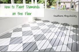How To Paint Diamonds On The Floor Southern Hospitality Flooring Painted Wood Floors Painted Floors