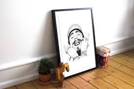 So it would be a bit disingenuous to suggest that post is anything but. Post Malone Inspired Limited Edition Black And White Sketch Etsy Black And White Sketches Post Malone Music Print