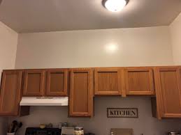 The home of your dreams is just an overstock order away! How Would You Decorate A Large Space Above Kitchen Cabinets I M At A Loss Homedecorating