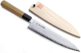 We supply a wide range of top quality japanese chef's knives at lower than japanese retail prices direct from seki city; Amazon Com Yoshihiro Vg 10 46 Layers Hammered Damascus Gyuto Japanese Chefs Knife Octagonal Ambrosia Handle 8 25 210mm Gyutou Knives Kitchen Dining