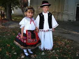 Hun Children In Their Traditional Dresses Hungary