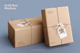 Download Craft Paper Giftbox Mockup Creative Photoshop Templates Creative Market