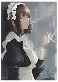 Namun jangan salah, kini model rambut pendek pria. Wallpaper Gadis Anime Marumoru Vertikal Karakter Asli Rambut Pendek Merokok Pakaian Pelayan 2026x2865 Ae86trueno 1979401 Hd Wallpapers Wallhere