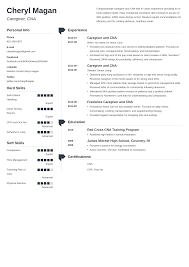 (including helper training) and is skilled in all aspects of… Caregiver Resume Example Template Muse Resume Examples Security Resume Resume