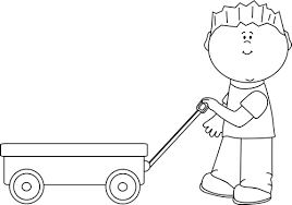 Black And White Boy Swimming Clipart Black And White Boy Pulling A Wagon Clip Art Black And White Boy Pulling A Wagon Image White Boys Clip Art Black And White