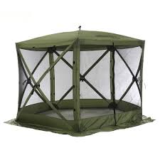 4.4 out of 5 stars. Clam Quick Set Venture 9 X 9 Foot Portable Pop Up Outdoor Camping Gazebo Screen Tent 5 Sided Canopy Shelter With Ground Stakes And Carry Bag Green Target