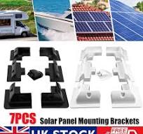 Solar Panel Mounting Bracket ABS Corner Brackets Kits With Waterproof Cable  Gland Drill Free Installation For Rv Caravans Vehicles