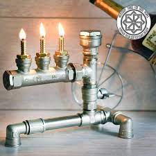 an oil lamp can be a good alternative to the classic kerosene lamp candles and led lighting design loft style indust rohrleuchte lampe ollampe selber machen