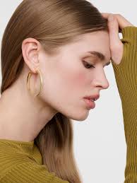 Jewellery Crystal Hoop Earrings Large Karen Millen Large Crystal Hoop  Earrings