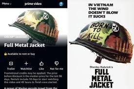 Amazon Censors 'Full Metal Jacket' Artwork To Remove Iconic “Born To Kill”  Slogan | Decider