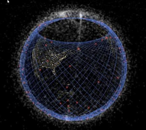 Starlink satellite constellation current view