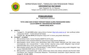 Tercatat ada 184.942 peserta diterima di sbmptn dan akan menempuh pendidikan tinggi di penjuru perguruan tinggi negeri yang tersebar di tanah air. Pengumuman Lulus Sbmptn Tahun 2018 Di Universitas Mataram Universitas Mataram