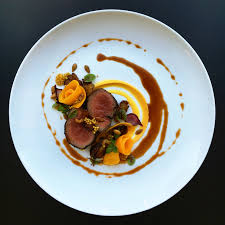Venison Pickled And Pureed Squash Mustard Sorrel Maitake Food Plating Food Plating Techniques Food Presentation