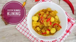 Resep gurame acar kuning / cara memasak gurame bumbu acar kuning. Cecek Bumbu Kuning Youtube