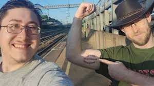 Decorating railroad room entrance for the holidays