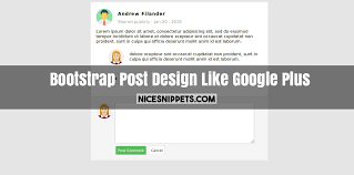 You have to wrap the html in a php tag. Bootstrap Post Design Like Google Plus With Add Comment