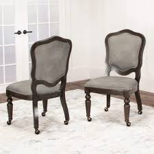 10 contemporary dining chairs with casters.1. Vegas Gaming Dining Chairs W Casters Gray Wood Set Of 2 Sunset Trading