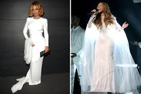 A sheath wedding dress is fitted in the waist and falls straight to the floor below your hips, with a very minimal flare. A History Of Beyonce Wearing Wedding Dresses To Events That Aren T Wed Vanity Fair