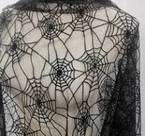 Organza Fabric|halloween Spider Web Jacquard Lace Fabric - 100% Polyester  Mesh For Performance Clothes