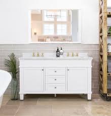 Lambeth Double Vanity In White With White Marble Top Simple Yet Stunning This Vanity Is Contemporary In Des Bathroom Inspiration Vanity Traditional Bathroom