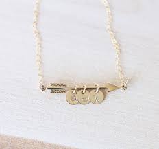 Gold Arrow Necklace Arrow Necklace With Initials Etsy Gold Arrow Necklace Mom Necklace Friend Necklaces