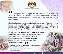 What does warga tua mean in english? Malaysia Akan Menjadi Sebuah Negara Tua Menjelang 2030 Iaitu 15 Peratus Daripada Penduduk Negara Ini Yang Berumur 60 Tahun Dan Ke Atas Dr Wan Azizah Wan Ismail Kementerian Pembangunan Wanita Keluarga
