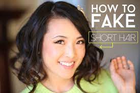 All you really need is a handful of bobbies.to capitalize on the romantic hairdo you can finish off. Tutorial How To Fake Short Hair Faux Bob From Head To Toe
