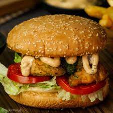 Mughlai Chicken Burger Recipe By Sooperchef Chicken Burgers Burger Recipes Chicken Burgers Recipe