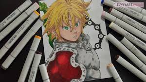 Meliodas the leader of the seven deadly sins and the sin of wrath with the symbol of the dragon. Drawing Meliodas From Seven Deadly Sins Nanatsu No Taizai Jielyyyart Youtube