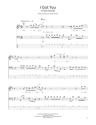 I Got You I Feel Good Sheet Music James Brown School Of Rock Bass Guitar