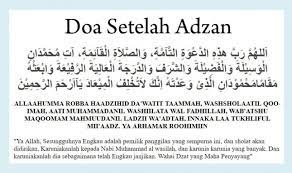 Doa Sesudah Adzan Arab