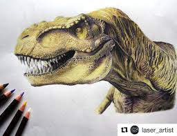 Repost From Laser Artist T Rex Finished Dinosaur Trex Jurassicpark Jurassicworld Sketch Art Artwork Dra Monster Artwork Jurassic Park World Artwork