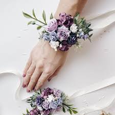 Lilac Flower Corsage Floral Wrist Corsages Purple Wrist Etsy Bridesmaid Corsage Wrist Corsage Wrist Corsage Wedding