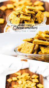 Dairy Free Cheese Crackers Vegan Recipe Dairy Free Cheese Vegan Snack Recipes Dairy Free