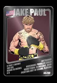 Jake Paul S Boxing Rookie Card 55 69 Future Of Boxing Collection By Jake Paul Opensea