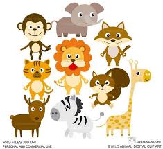 9 Wild Animal Clip Art Digital Clip Art For Personal And Etsy Animals Wild Clip Art Digital Clip Art