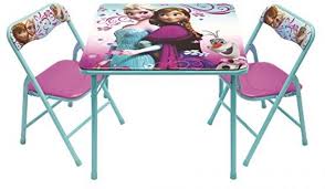 Disney Frozen Table Chair Set 3 Pcs Seat Turquoise Furniture Kids Play Drawing Frozen